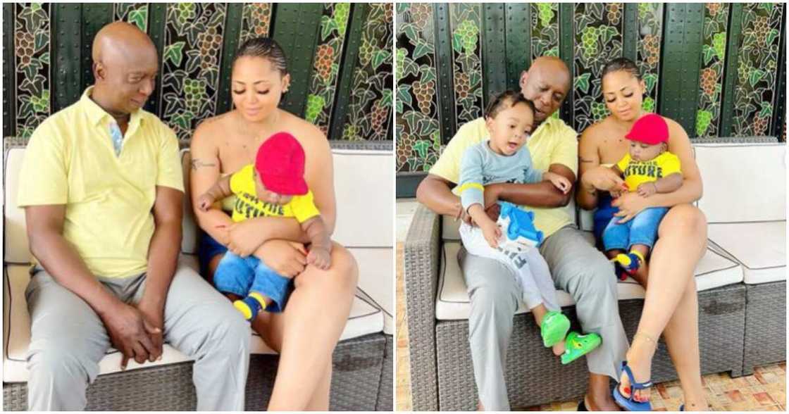 Actress Regina Daniels and her family