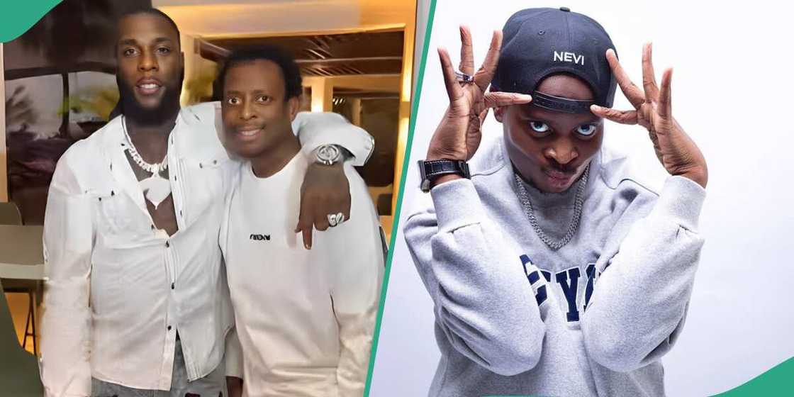 Burna Boy and Sydney Talker in a skit Burna Boy and Sydney Talker in a skit