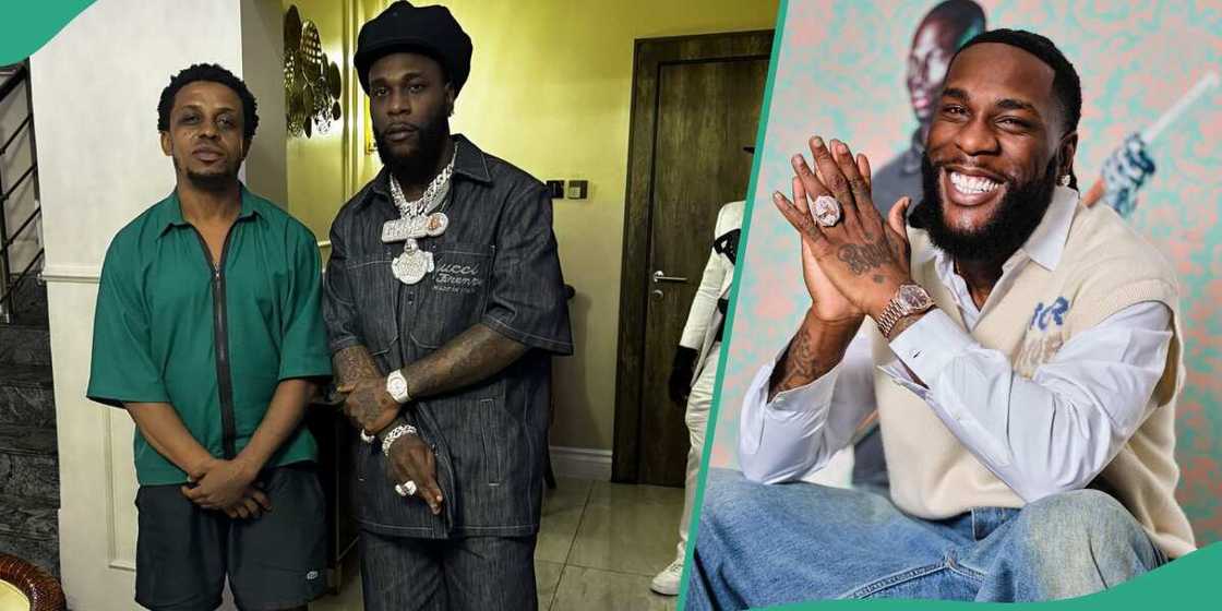 Burna Boy visits childhood friend. Burna Boy visits childhood friend.