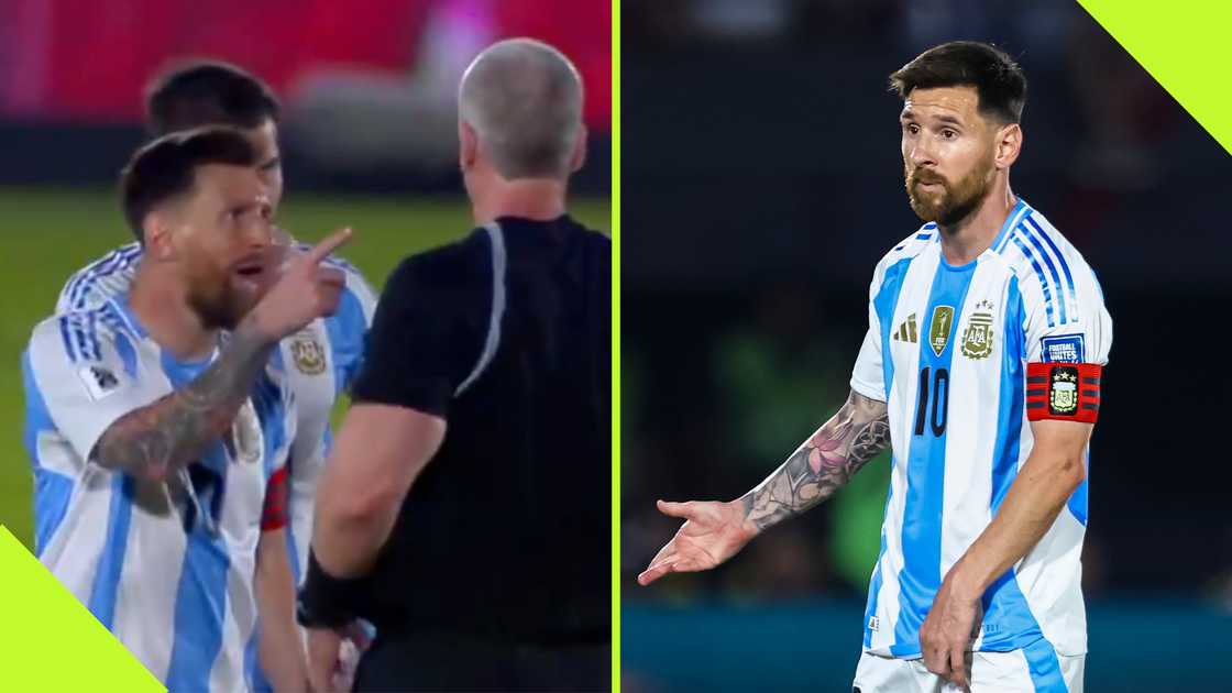 Lionel Messi complained bitterly to match officials during Argentina's 2-1 defeat to Paraguay in Asuncion. Lionel Messi complained bitterly to match officials during Argentina's 2-1 defeat to Paraguay in Asuncion.