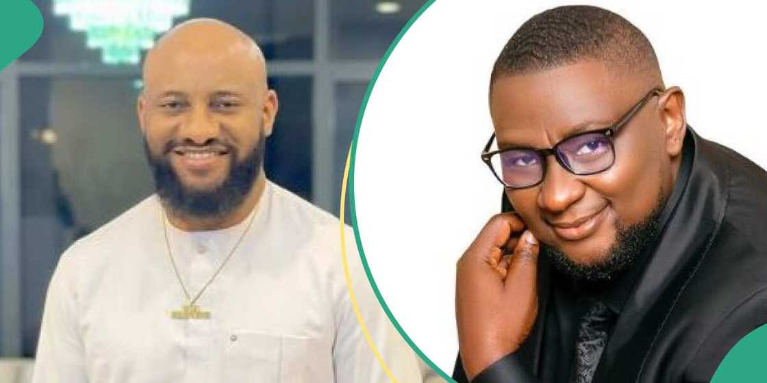 Actor Yul Edochie and Austin Faani Actor Yul Edochie and Austin Faani