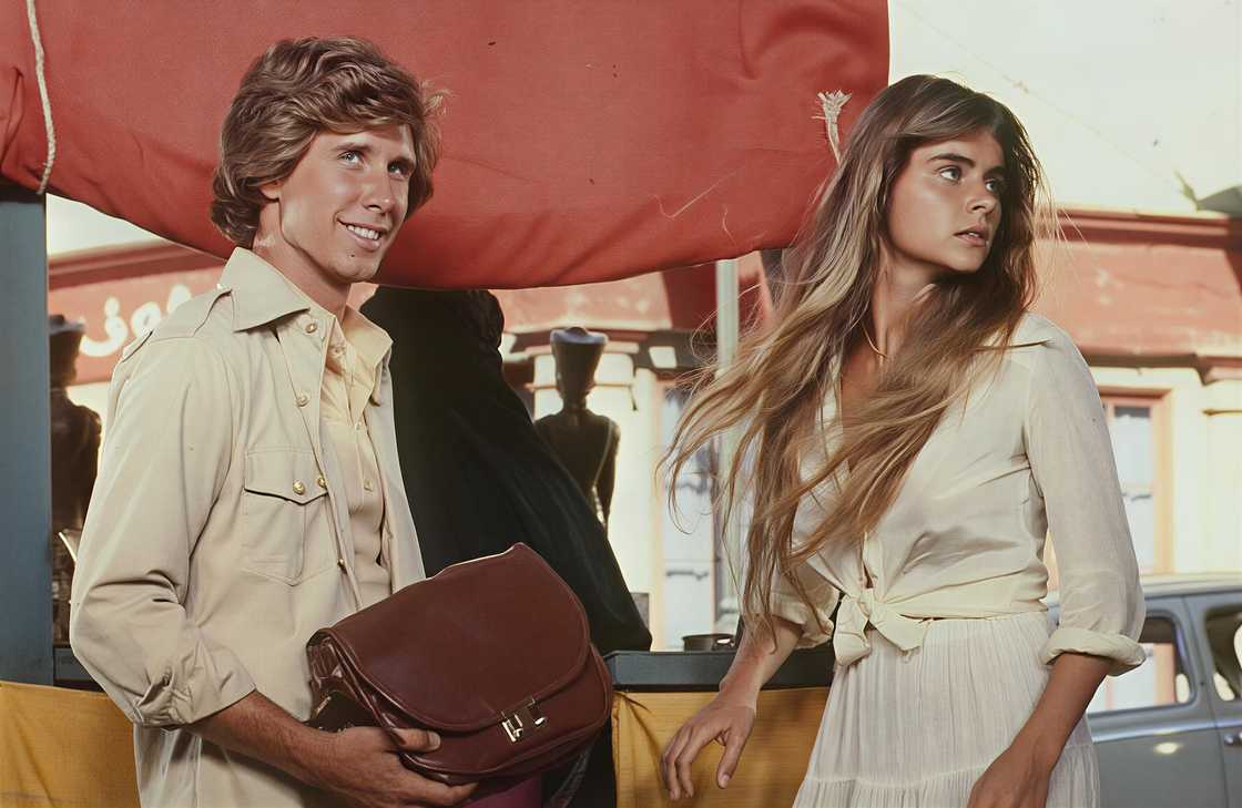 Parker Stevenson and Taryn Power on set in The Hardy Boys. Parker Stevenson and Taryn Power on set in The Hardy Boys.