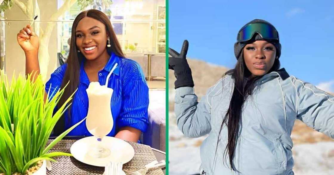 A woman showcased her remarkable pregnancy transformation in a TikTok video. A woman showcased her remarkable pregnancy transformation in a TikTok video.