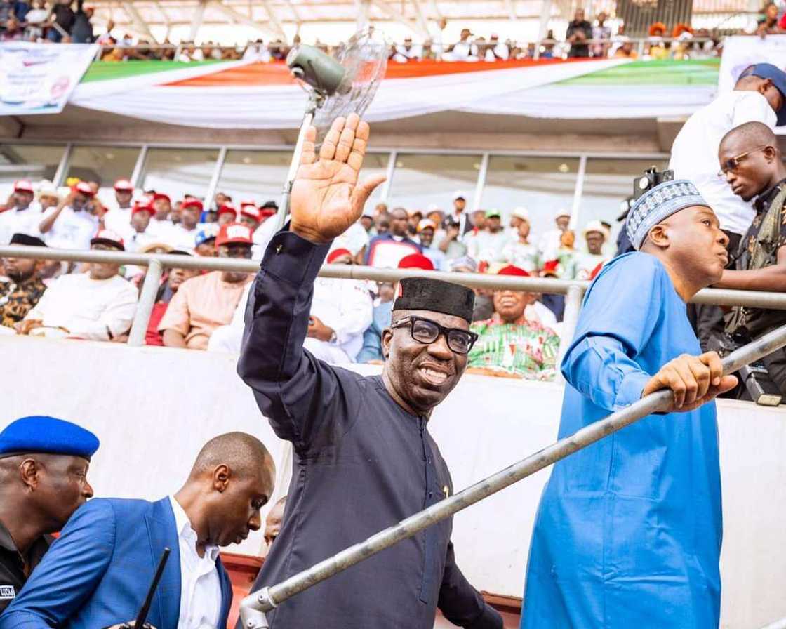 Gwamna Godwin Obaseki na jihar Edo. Gwamna Godwin Obaseki na jihar Edo.