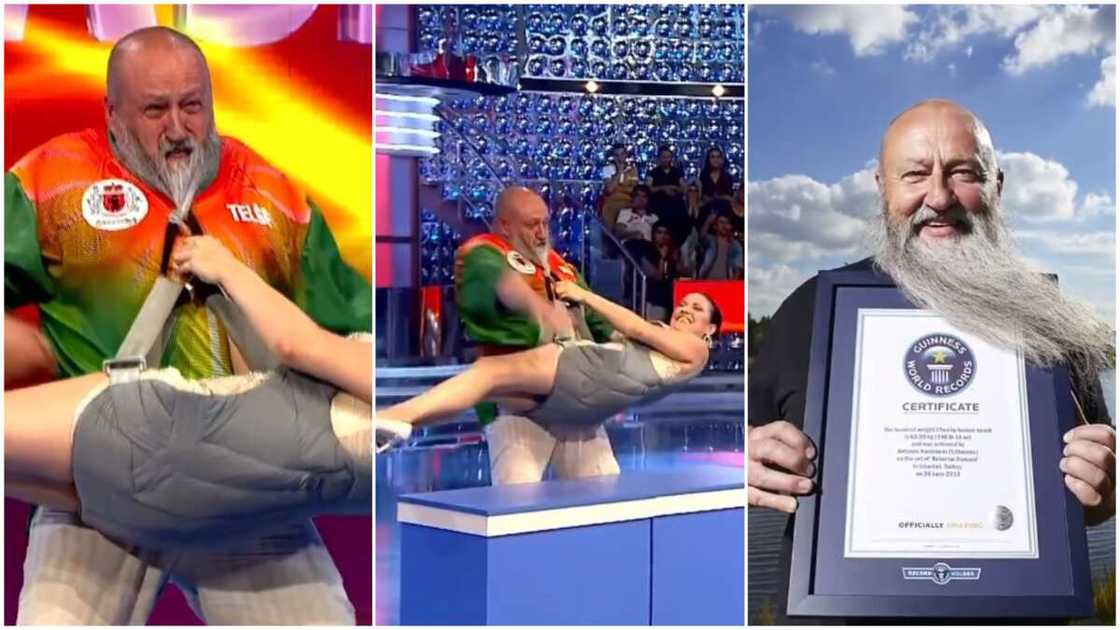 The man's face looks pained. The man's face looks pained.