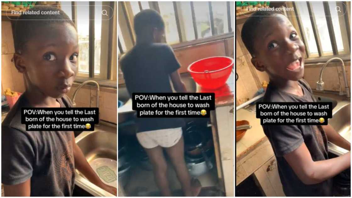 Doing dirty dishes/Boy angry over dirty plates. Doing dirty dishes/Boy angry over dirty plates.