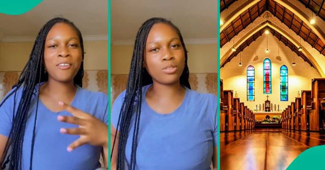 Nigerian lady chased out of Catholic church.