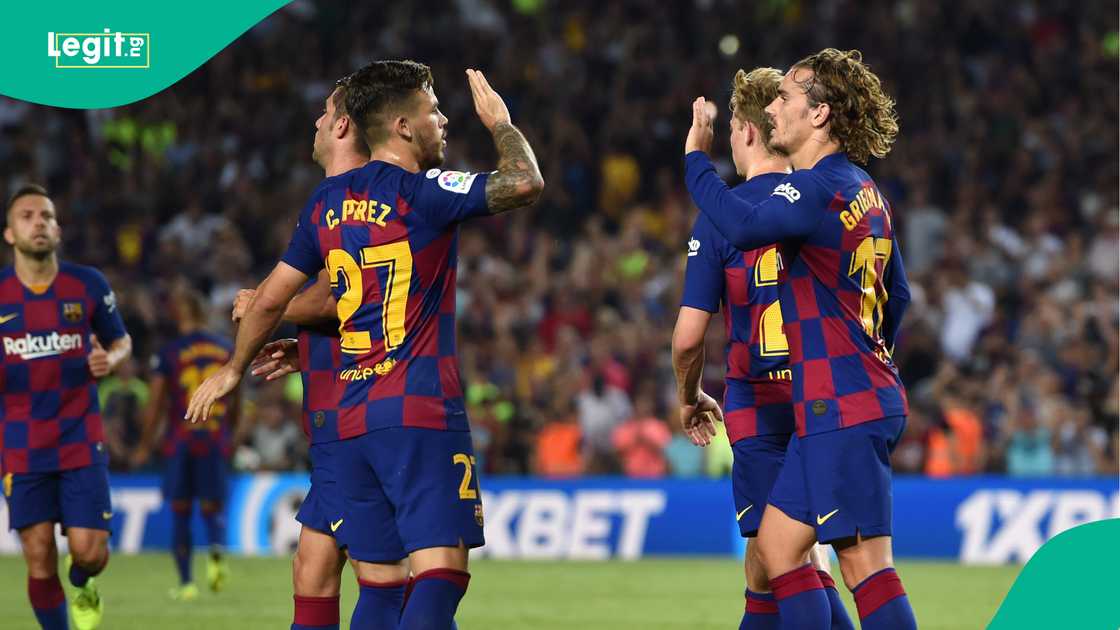 Carles Perez, Antoine Griezmann, Barcelona, Camp Nou, Real Betis, La Liga, Spain Carles Perez, Antoine Griezmann, Barcelona, Camp Nou, Real Betis, La Liga, Spain