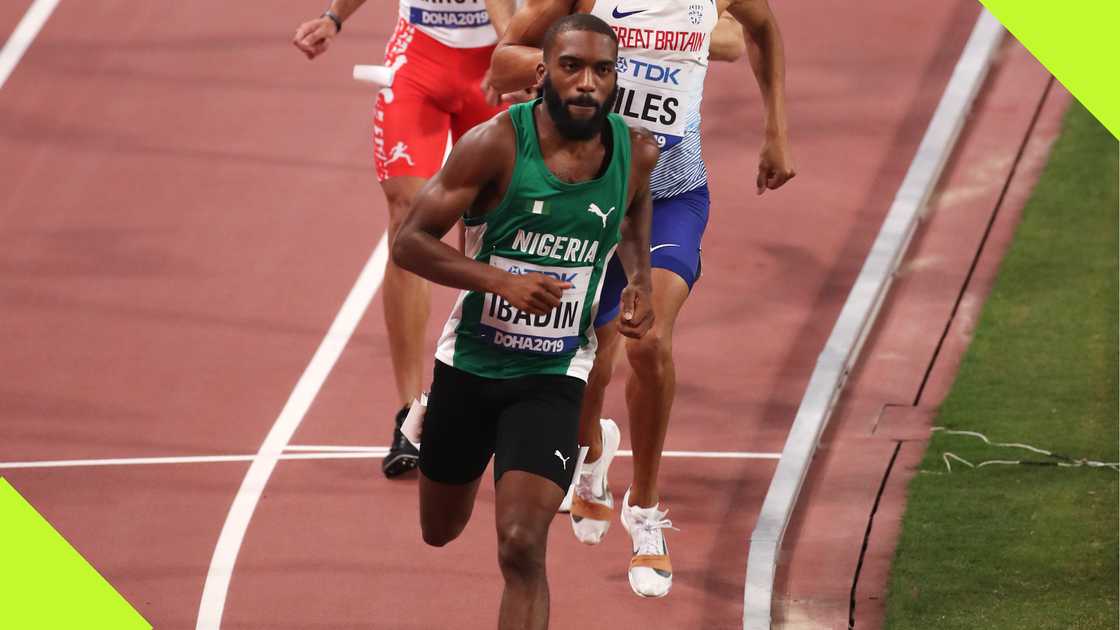 Edose Ibadin at the World Athletics Championship in 2019. Edose Ibadin at the World Athletics Championship in 2019.
