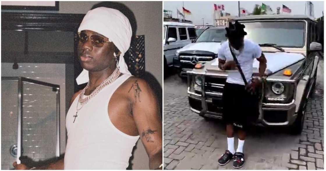 Nigerian singer Rema and his new car Nigerian singer Rema and his new car