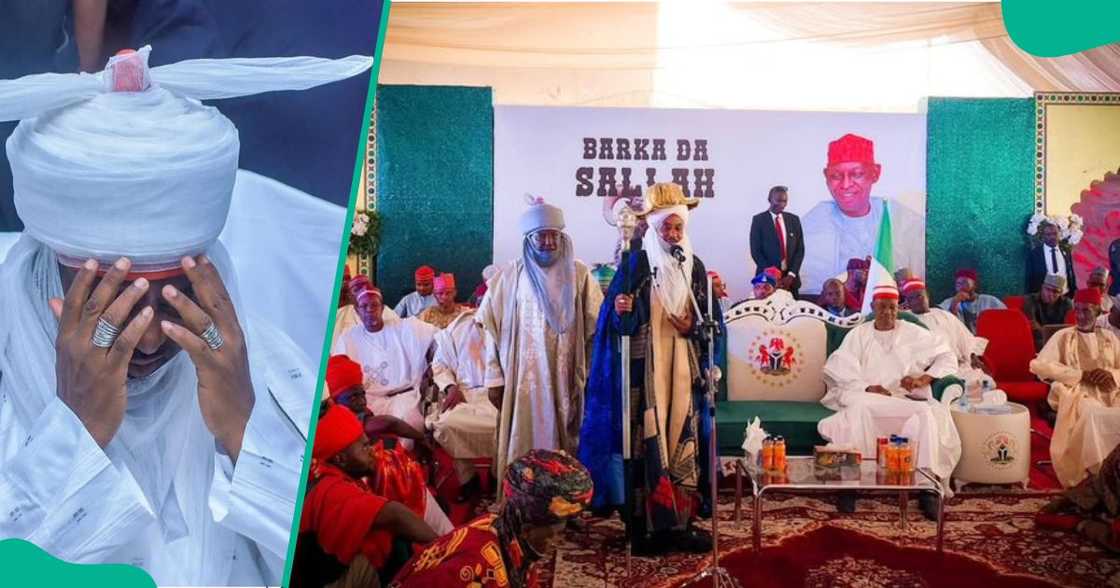 Details have emerged about what struck Emir Sanusi during his speech at the Sallah homage to the state government on Sunday, June 7. Details have emerged about what struck Emir Sanusi during his speech at the Sallah homage to the state government on Sunday, June 7.