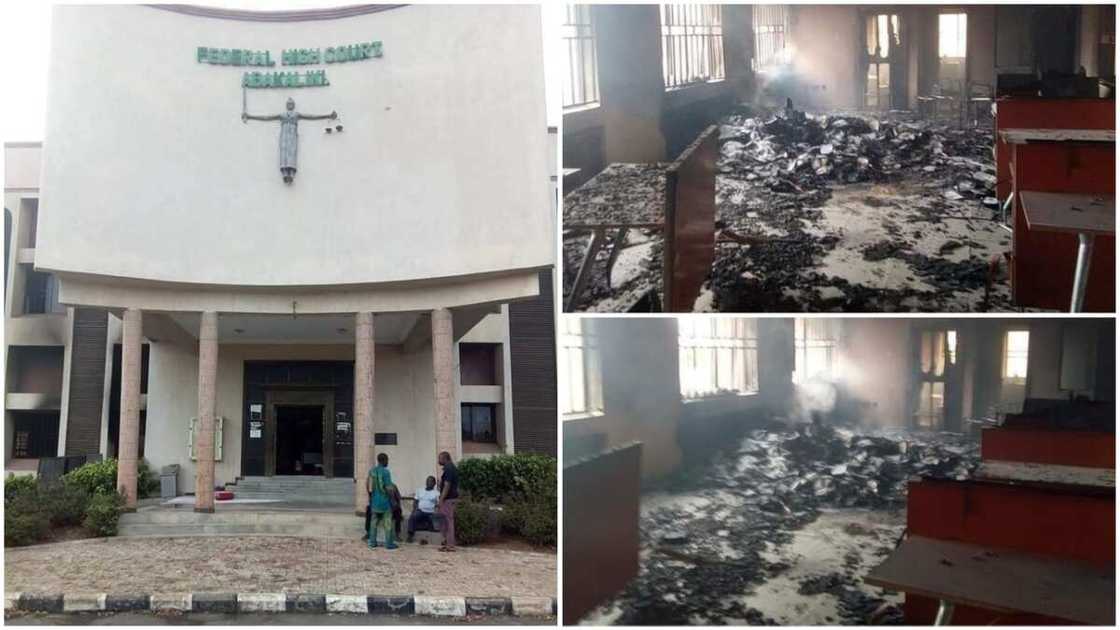 Tension as Gunmen Set Ablaze Federal High Court in Ebonyi State