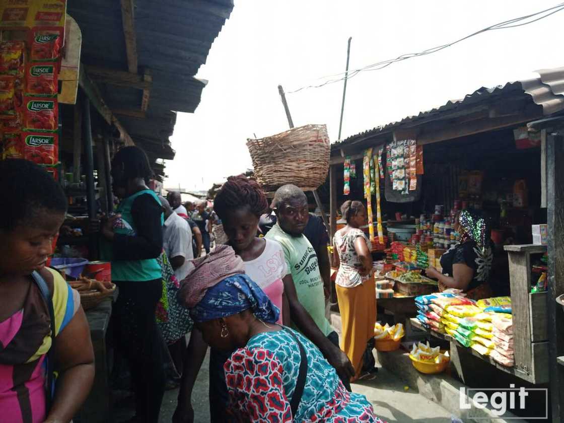 The market is always busy yet sellers decry poor sales in recent times. Photo credit: Esther Odili The market is always busy yet sellers decry poor sales in recent times. Photo credit: Esther Odili