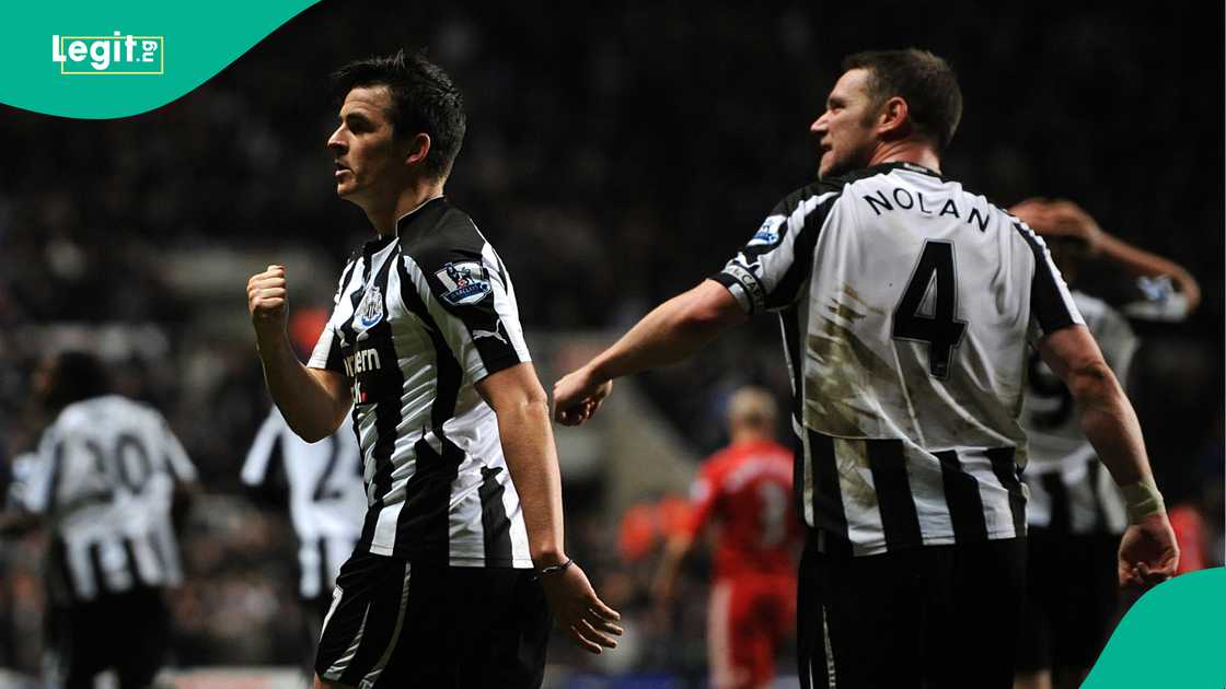 Joey Barton, Kevin Nolan, Newcastle United, England, Premier League. Joey Barton, Kevin Nolan, Newcastle United, England, Premier League.