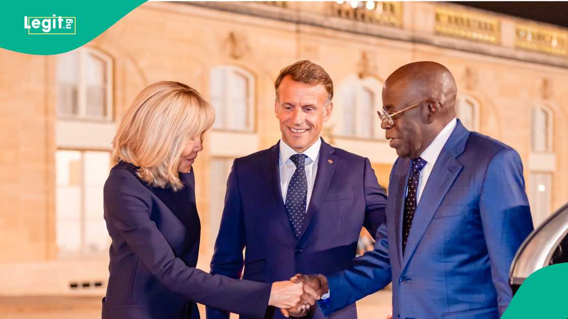 Shugaba Bola Ahmed Tinubu da Emmanuel Macron Shugaba Bola Ahmed Tinubu da Emmanuel Macron