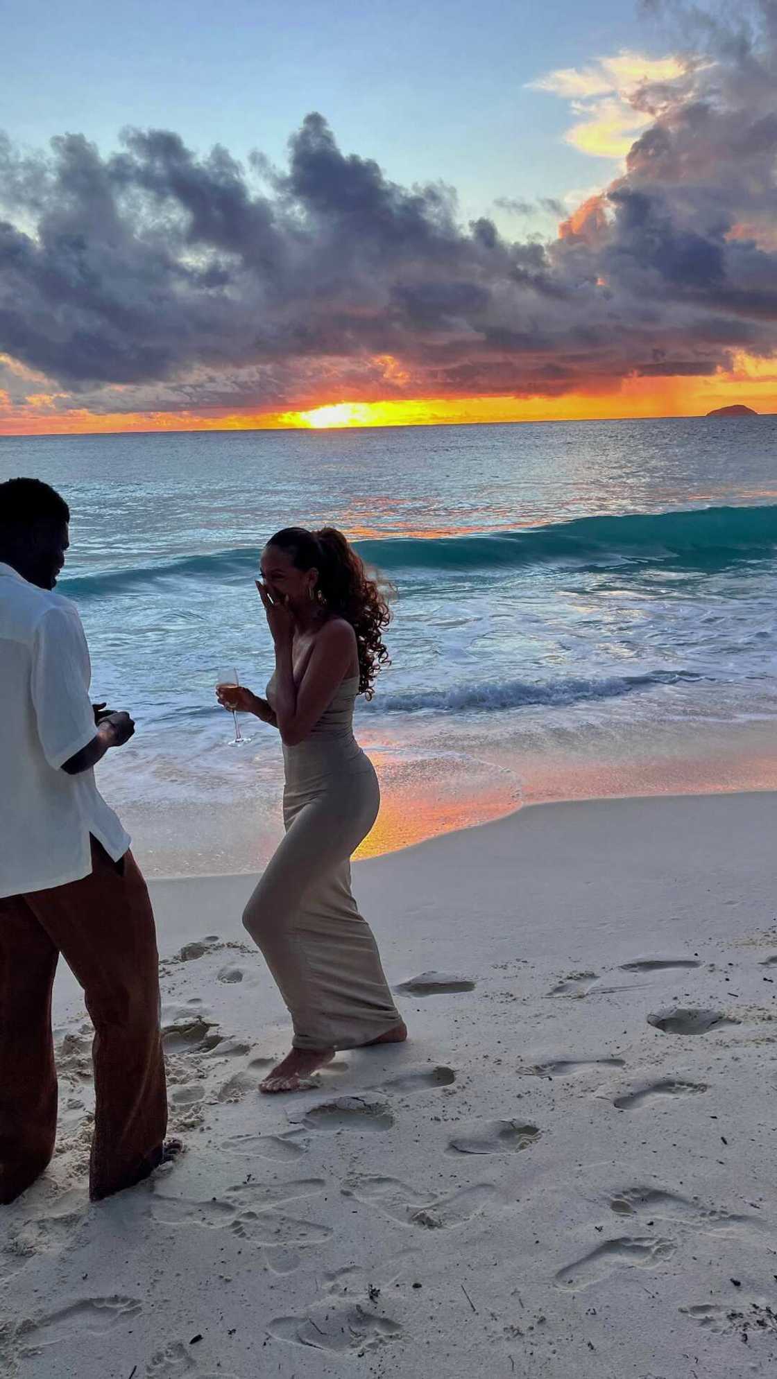 Partey proposing to his baby mama Janine Mackson Partey proposing to his baby mama Janine Mackson