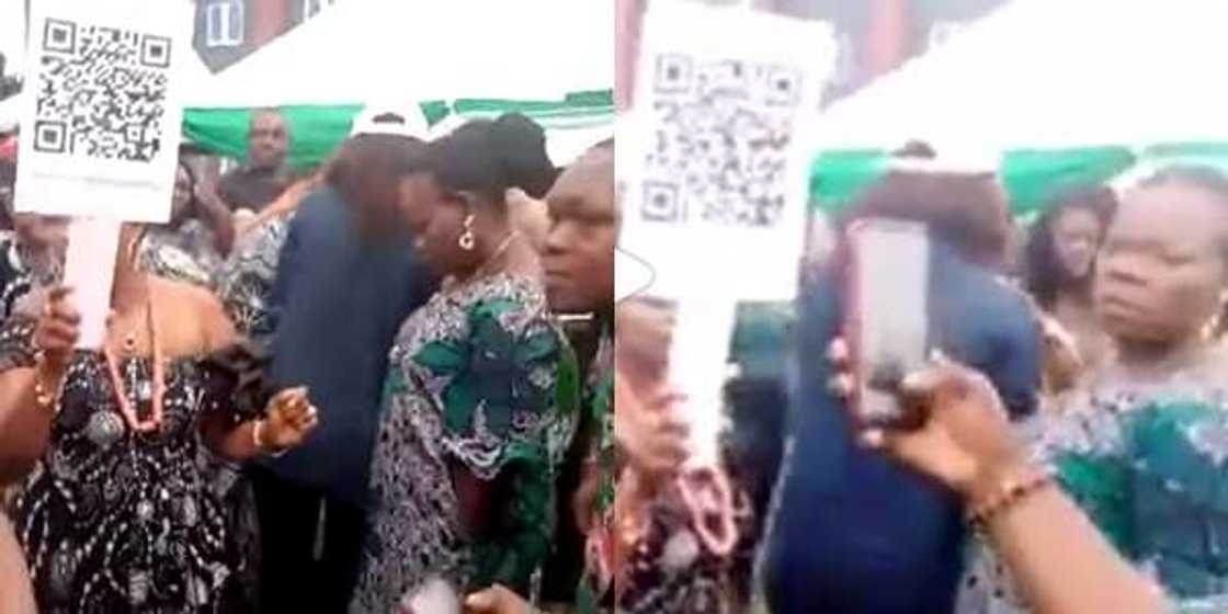 Bride Provides QR Code so Guests at her Wedding can "Spray" Her money digitally; Video Causes Stirs Bride Provides QR Code so Guests at her Wedding can "Spray" Her money digitally; Video Causes Stirs