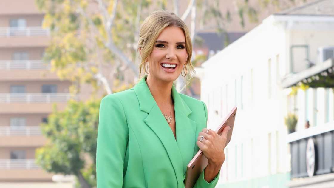 Nicole Young, pictured on the set of Selling Sunset Season 8 in West Hollywood, California. Nicole Young, pictured on the set of Selling Sunset Season 8 in West Hollywood, California.