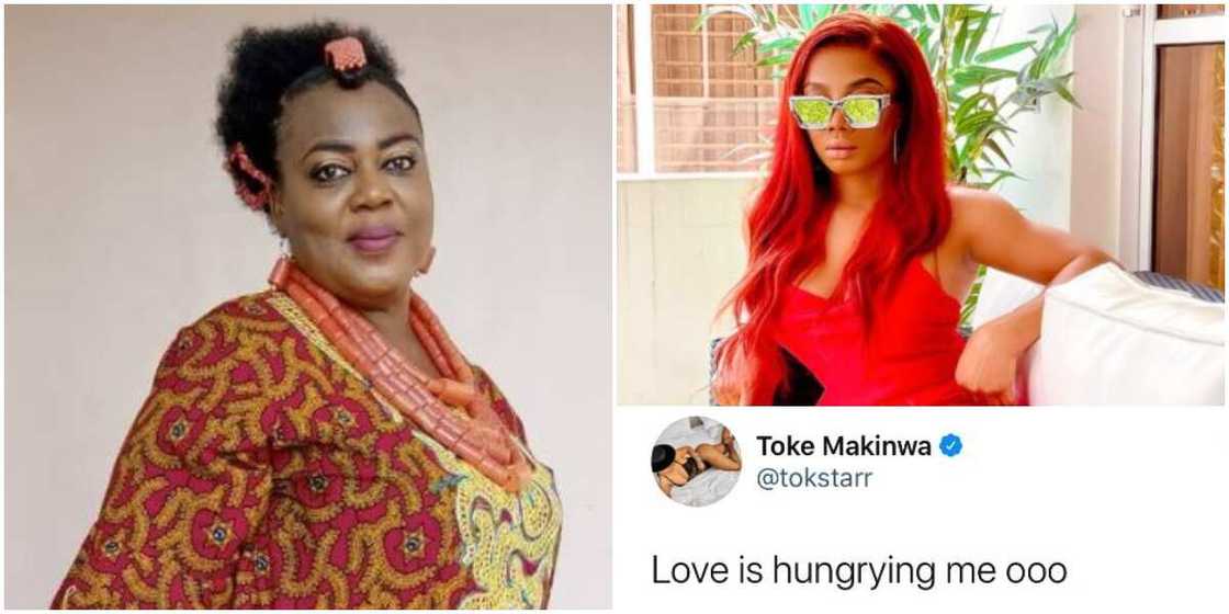 After Deceiving Young Girls: Actress Uche Ebere Reacts to Toke Makinwa’s Post on Being Hungry for Love After Deceiving Young Girls: Actress Uche Ebere Reacts to Toke Makinwa’s Post on Being Hungry for Love