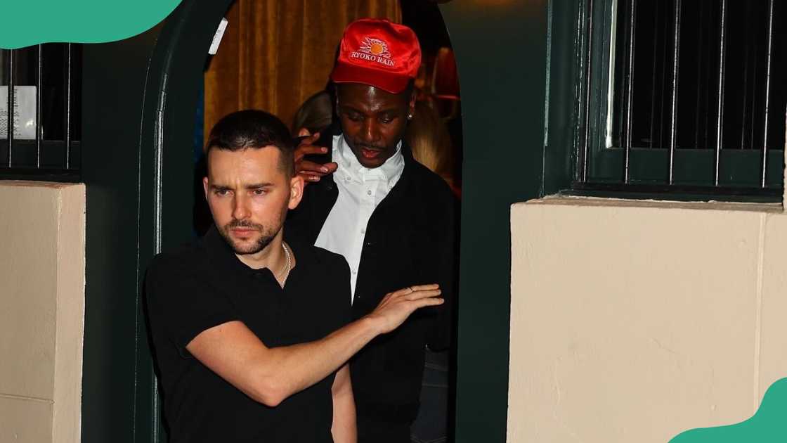 Jerrod Carmichael with his boyfriend, Mike, in New York City, New York.