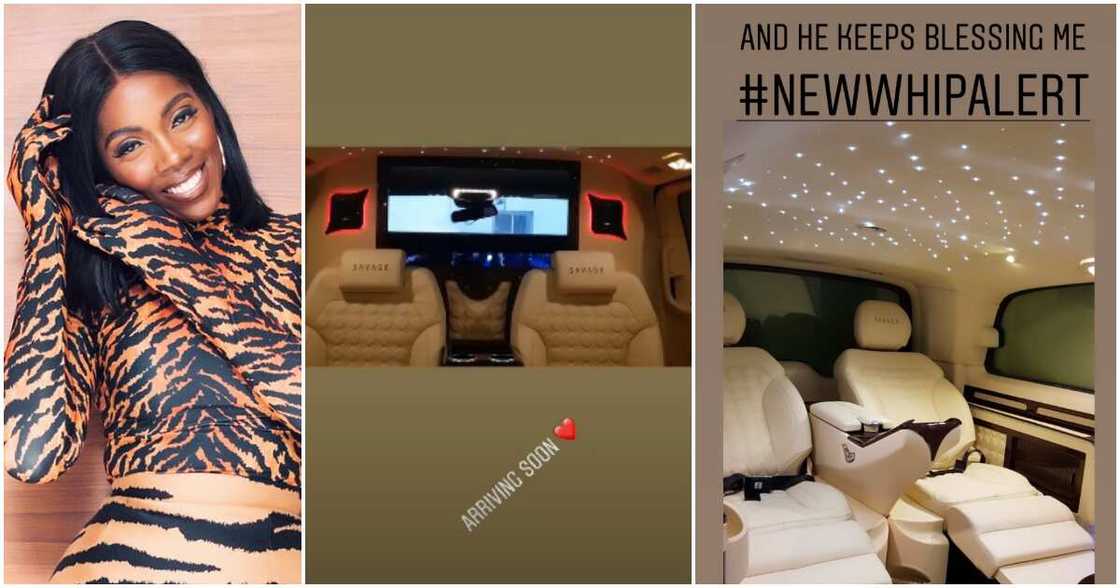 Tiwa Savage shows off newly acquired state-of-the-art car Tiwa Savage shows off newly acquired state-of-the-art car