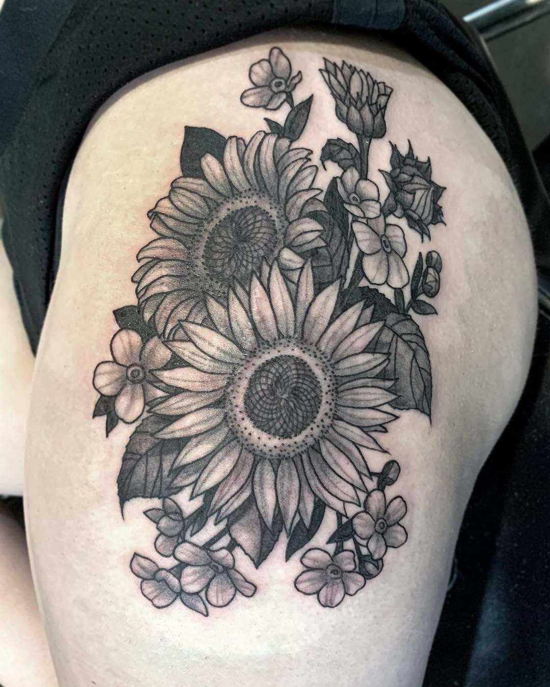 Sunflower tattoo