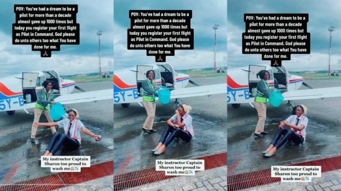 Lady finally becomes a pilot Lady finally becomes a pilot