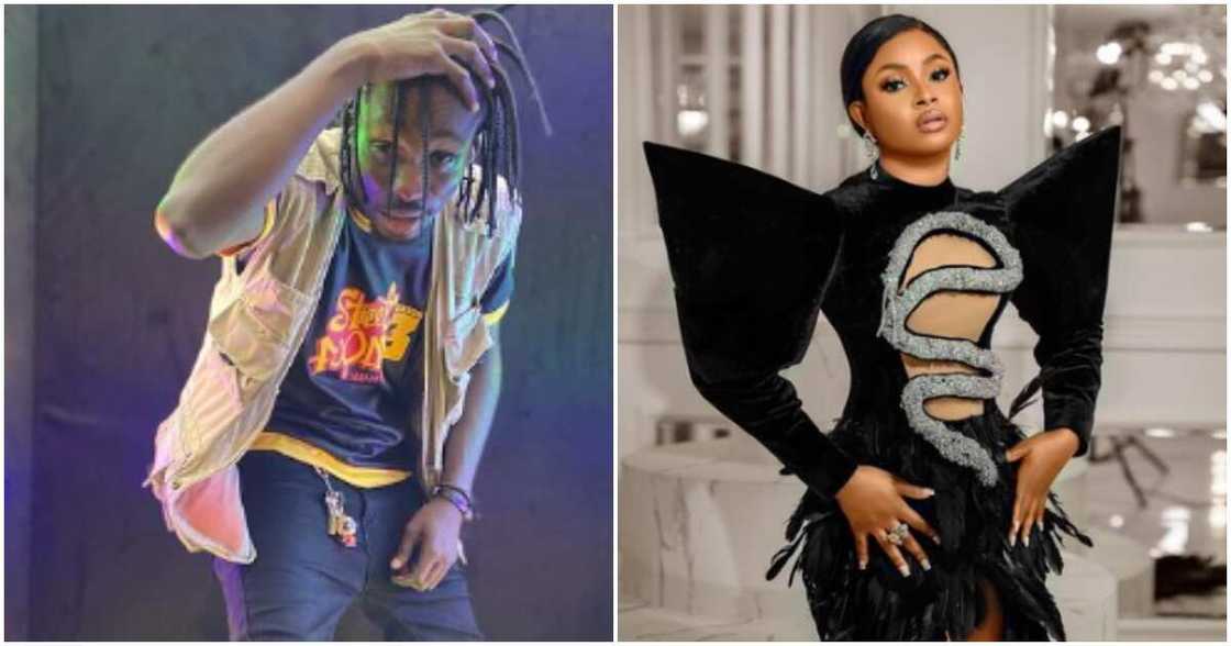 BBNaija housemates Eloswag and Bella BBNaija housemates Eloswag and Bella