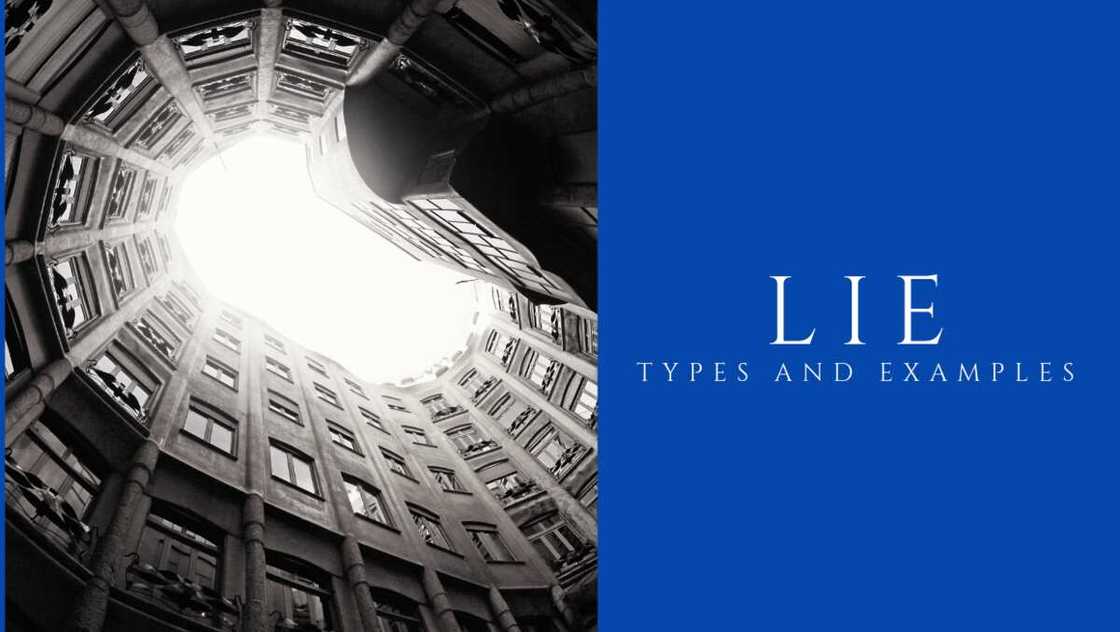 Different types of lies Different types of lies