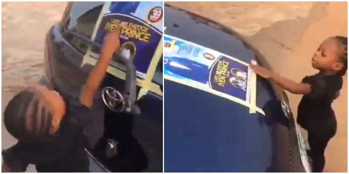 Heartbreaking video of little girl calling on her late dad from his obituary poster Heartbreaking video of little girl calling on her late dad from his obituary poster