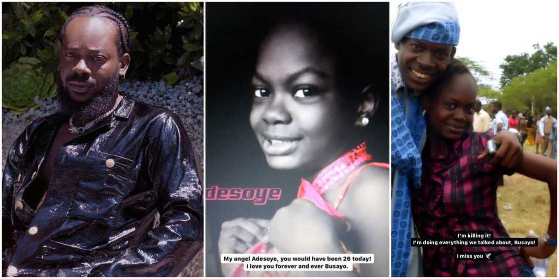 Adekunle Gold marks sister's 26th posthumous birthday.