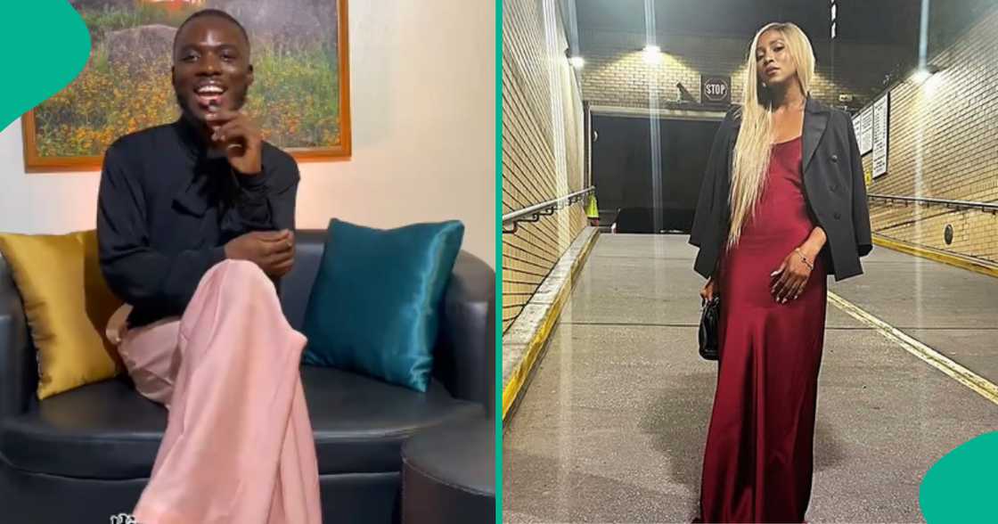 Young man amazed as he meets actress Genevieve Nnaji