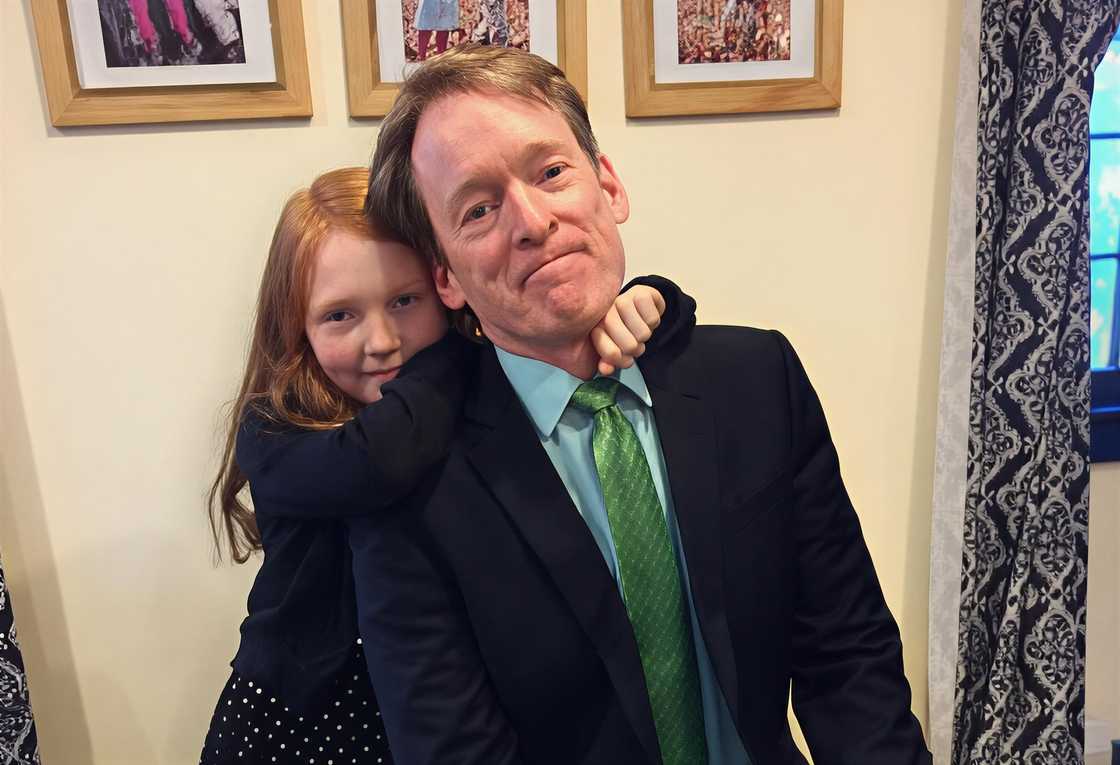 Luke O'Brien and his daughter