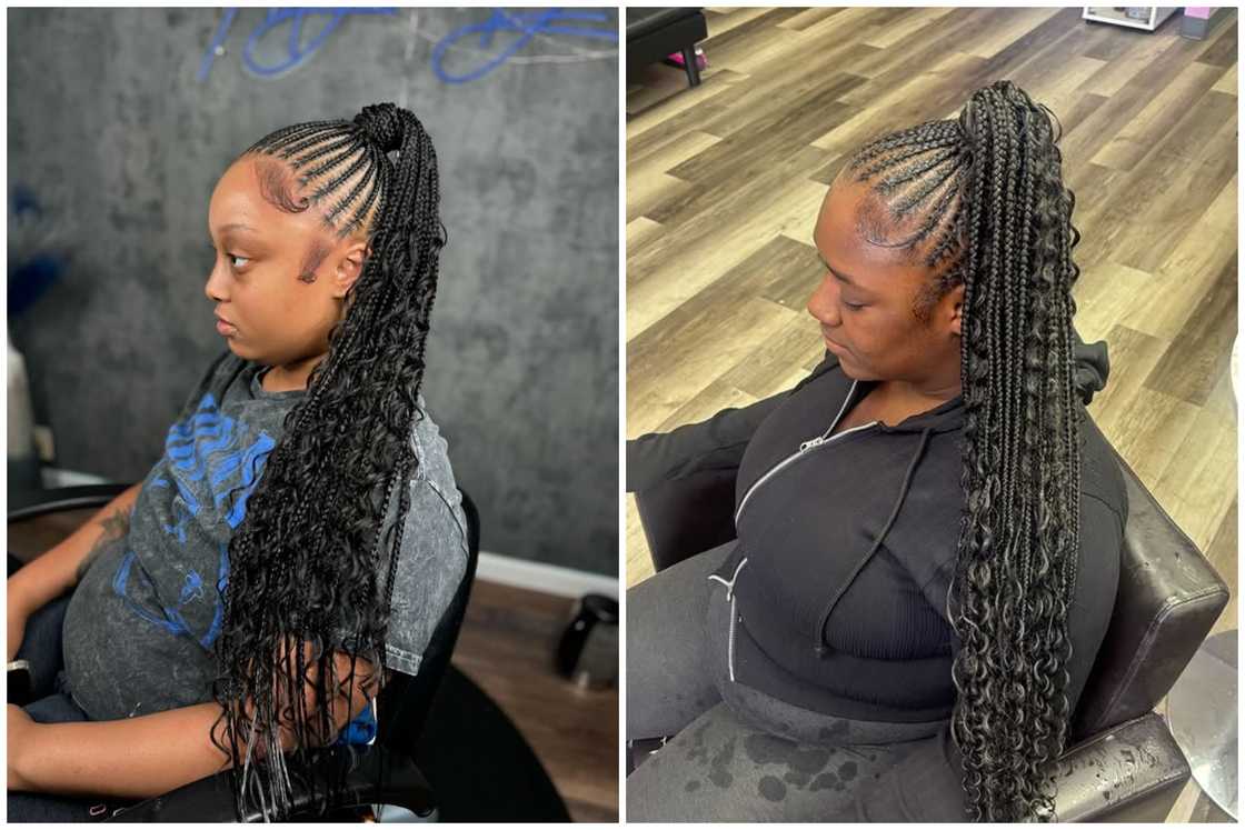 Boho braided high ponytail Boho braided high ponytail