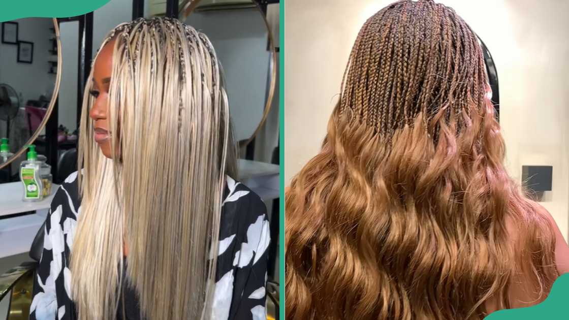 Medium-small pick and drop braids Medium-small pick and drop braids