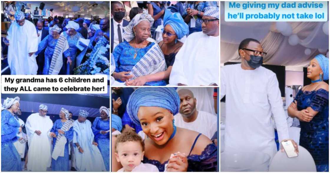 Otedola and family members. Otedola and family members.