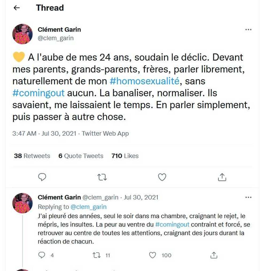 coming out d'un chroniqueur de TPMP sur Twitter coming out d'un chroniqueur de TPMP sur Twitter