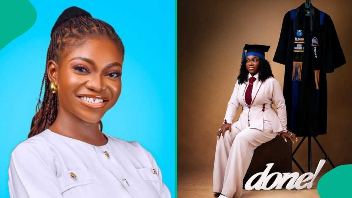 A female UNIPORT graduate shared her academic achievements after finishing as the first-ever first-class graduate in her department