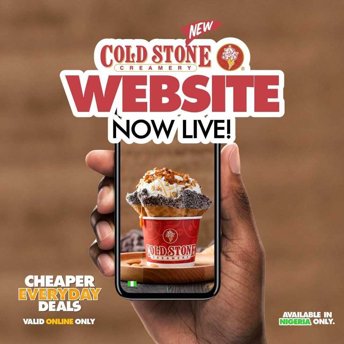 Cold Stone Creamery launches its new website and mobile app