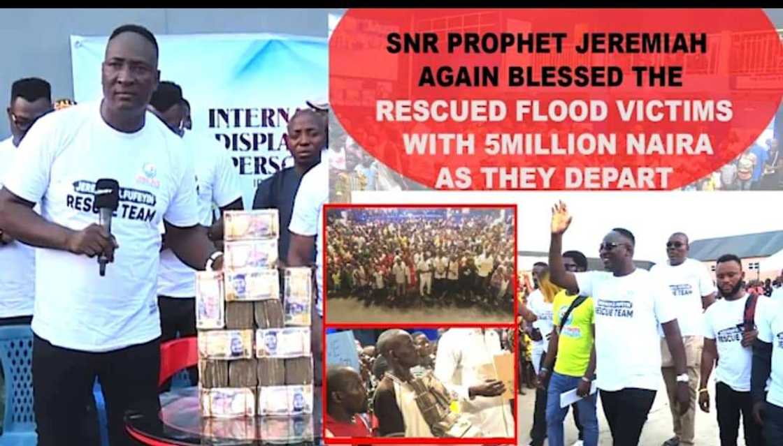 Flood Victims Rescued by Prophet Jeremiah Fufeyin Return Home with N5million Cash Gifts Flood Victims Rescued by Prophet Jeremiah Fufeyin Return Home with N5million Cash Gifts
