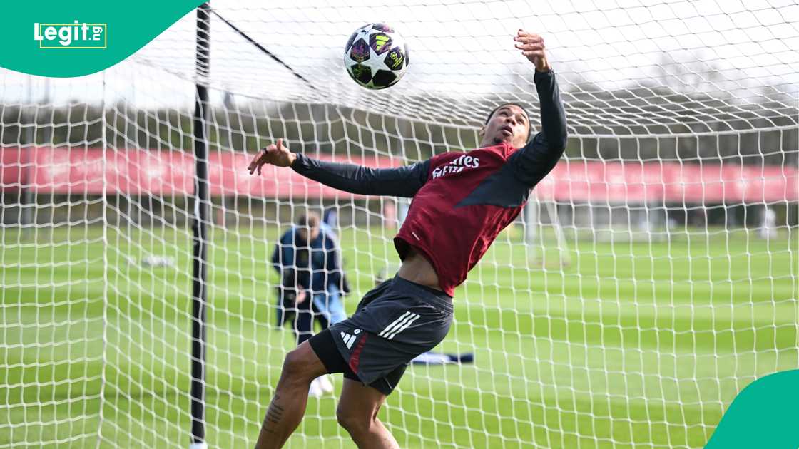 Gabriel Magalhaes, Arsenal, Sobha Reality Training Centre, London, England. Gabriel Magalhaes, Arsenal, Sobha Reality Training Centre, London, England.