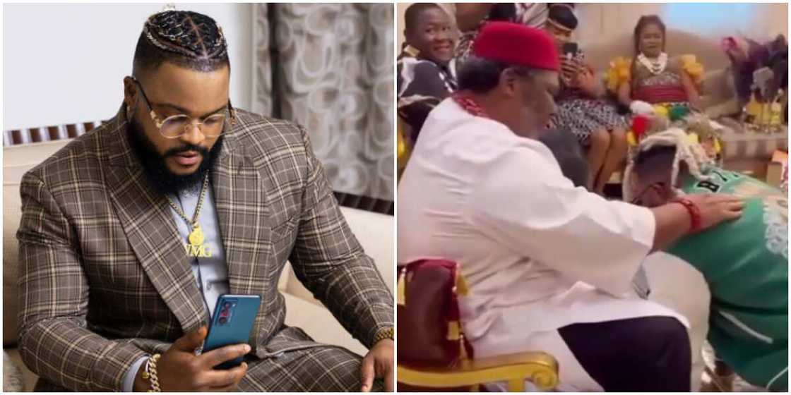 Whitemoney and Pete Edochie Whitemoney and Pete Edochie