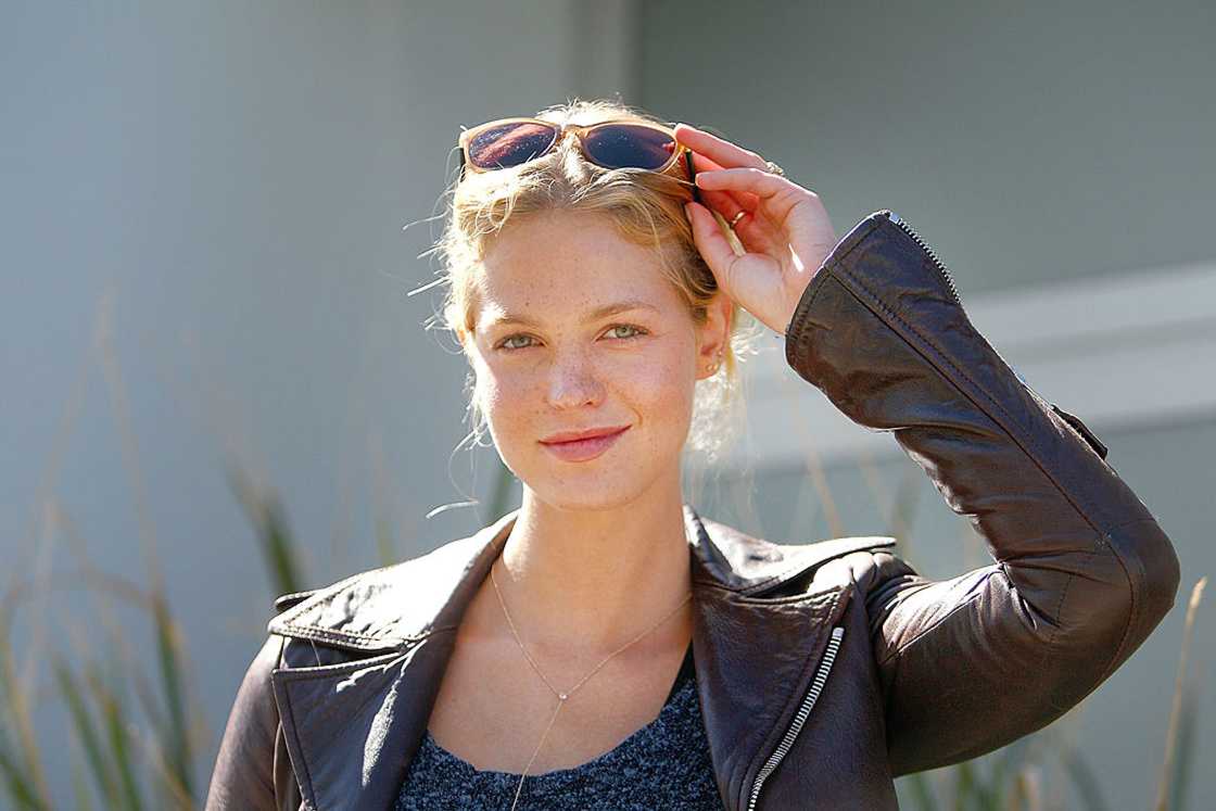 Model Erin Heatherton arrives at a fashion festival Model Erin Heatherton arrives at a fashion festival