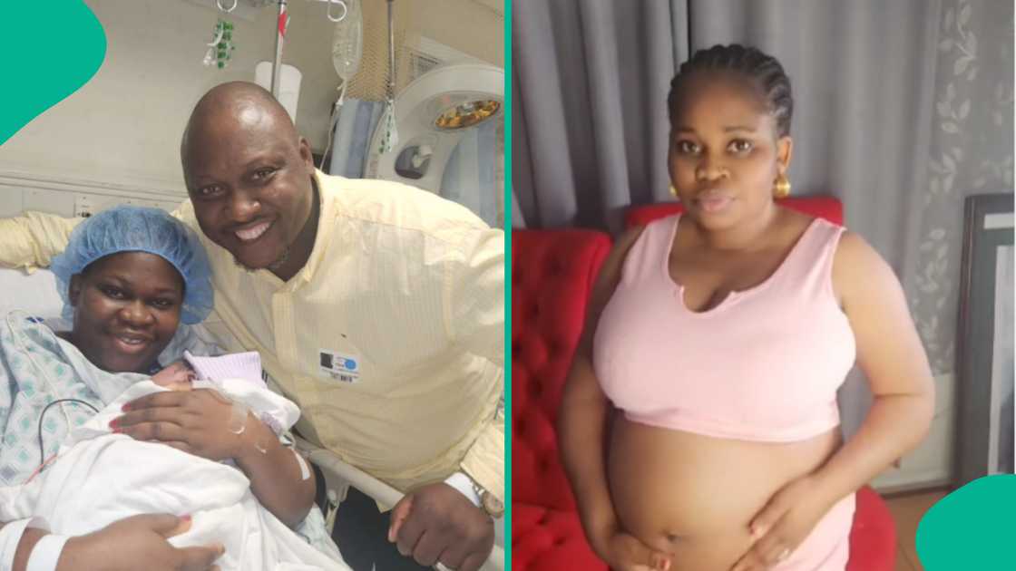 Actress Tawa Ajisefinni gives birth after years of childlessness. Actress Tawa Ajisefinni gives birth after years of childlessness.