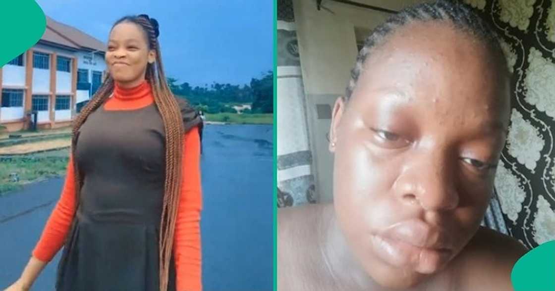 Woman writes examination 6 hours after delivering her baby. Woman writes examination 6 hours after delivering her baby.
