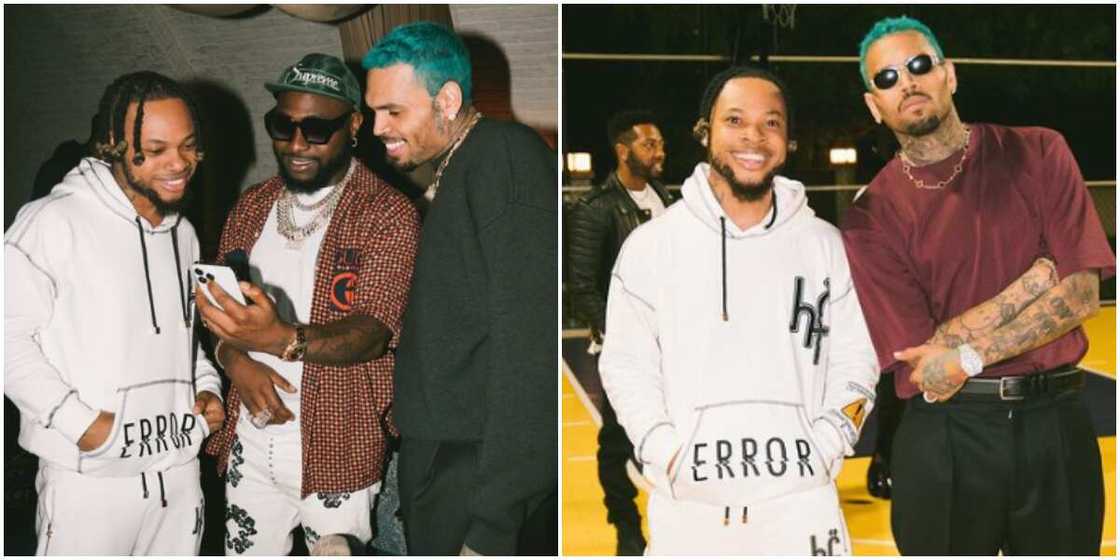 Chris Brown links up with Davido and Pocolee, Pocolee and Chris Brown Chris Brown links up with Davido and Pocolee, Pocolee and Chris Brown