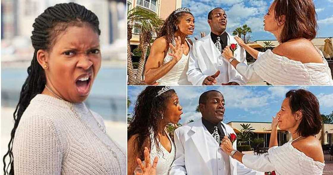 Lady catches fiance wedding another woman, Ikoyi registry Lady catches fiance wedding another woman, Ikoyi registry