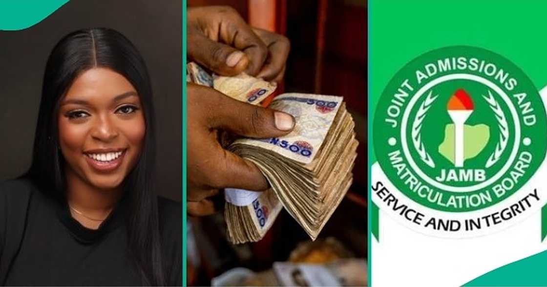 Lady sends money to her sister after seeing her JAMB score. Lady sends money to her sister after seeing her JAMB score.