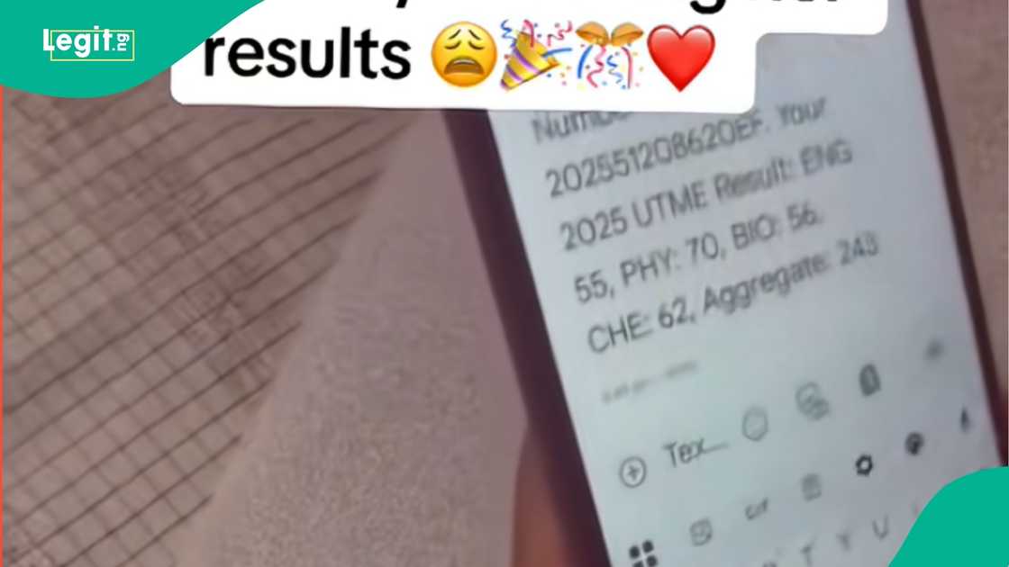 A Nigerian lady who wrote UTME shares result and grade of 243/400 A Nigerian lady who wrote UTME shares result and grade of 243/400