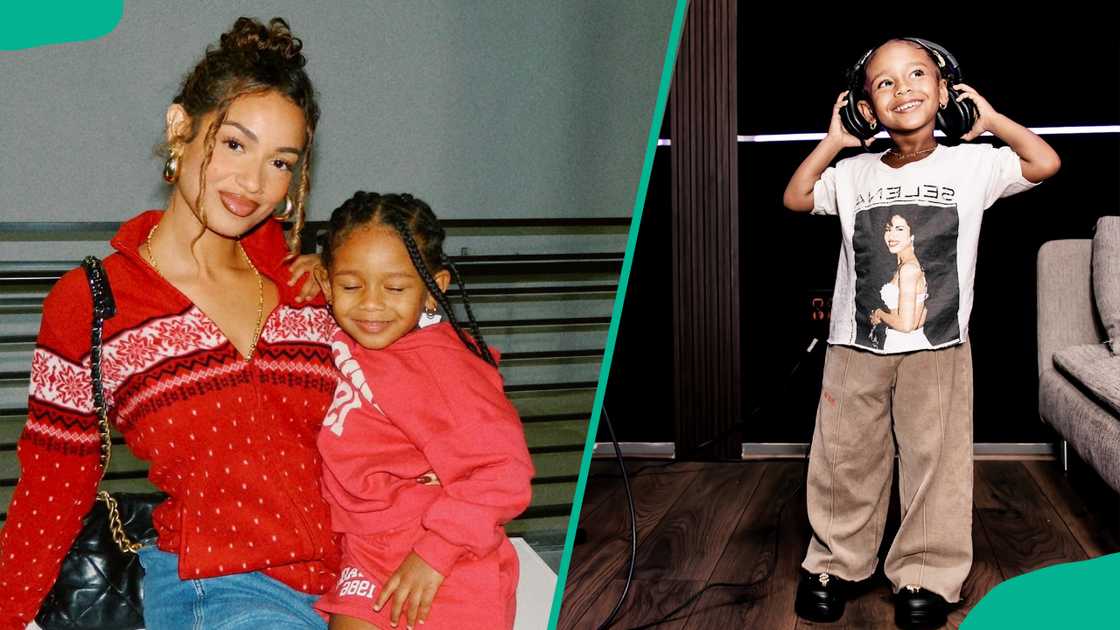 DaniLeigh takes pictures with her daughter, Velour DaniLeigh takes pictures with her daughter, Velour